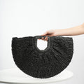 Dashingsoul Beach Vacation Western Fashion Semicircle Portable Portable Straw Bag