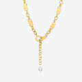 Locker Style Chain With Pearl Pendant Necklace