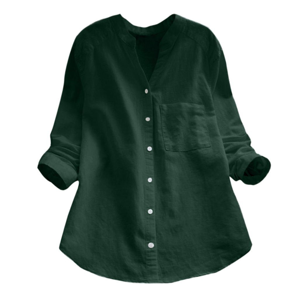Linen Cotton Casual Loose Shirt-Buy 3 Free Shipping