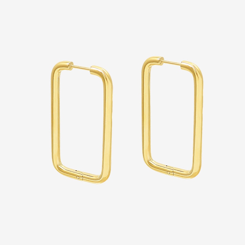Minimalistic Style Square Hoops